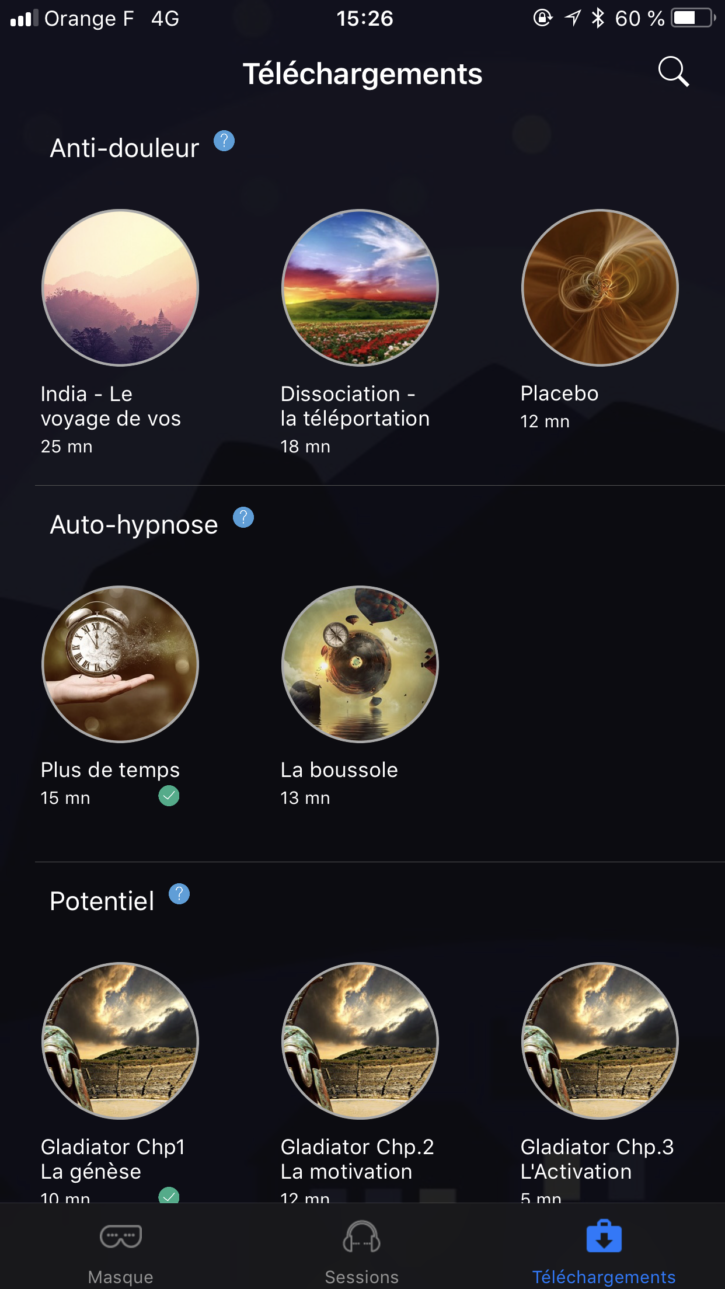 different themes offered by the hypnos app