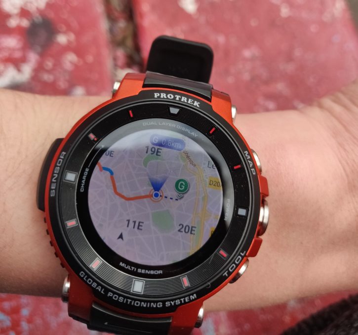 Cartography of the Casio pro treck Smart